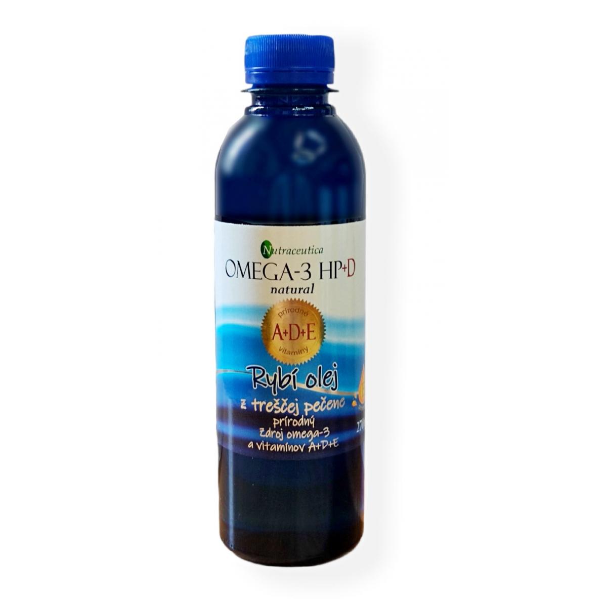 
            Olej Omega-3 HP+D natural - z treščej pečene s vitamínom A+D+E - 270ml