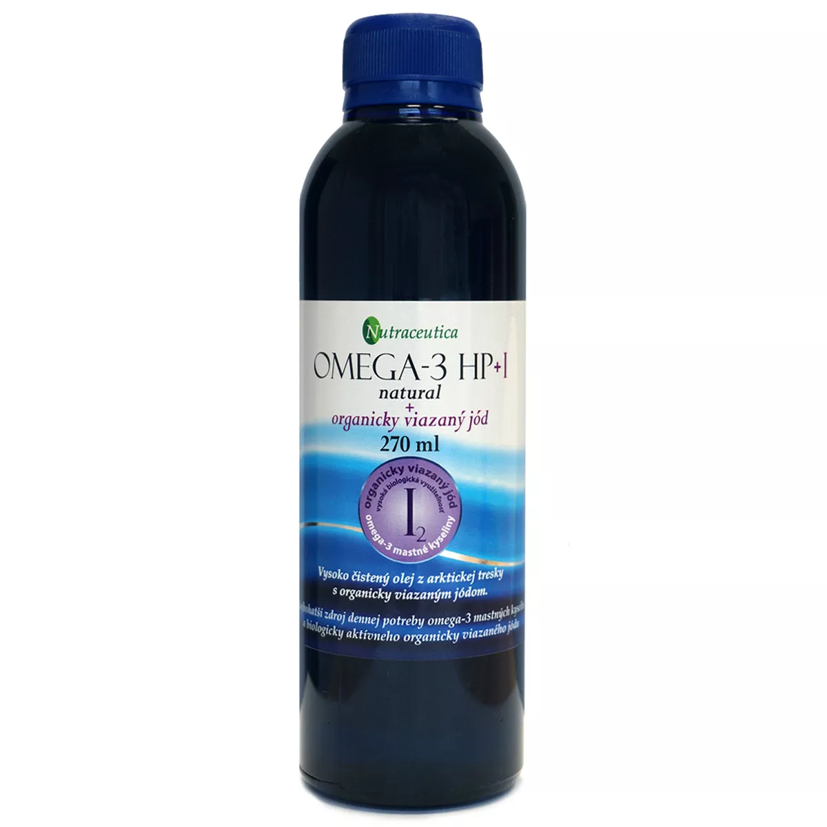 
            Olej Omega-3 HP+I natural - rybí olej s organicky viazaným jódom - 270ml
