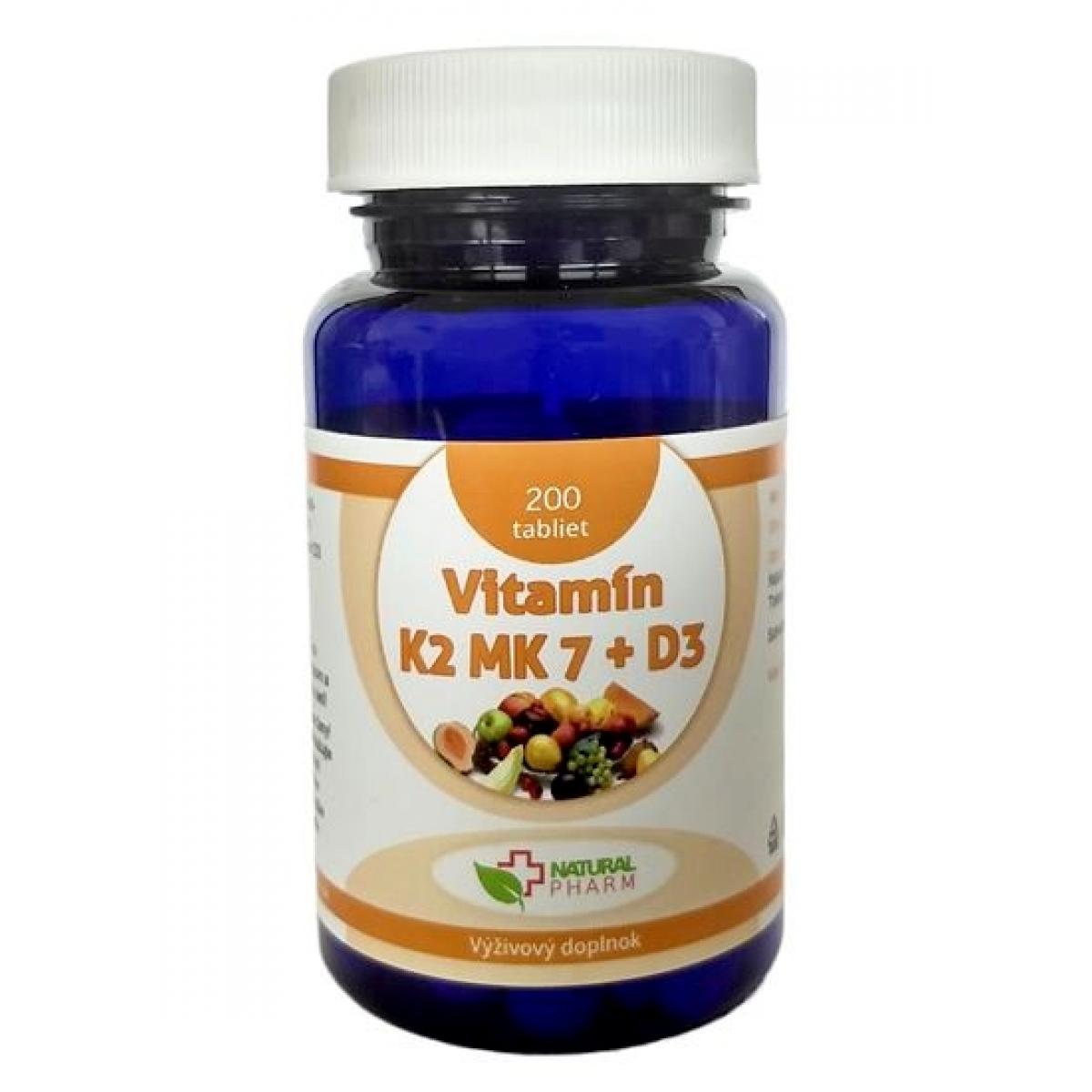 
            Vitamín K2-MK 7 + D3 - 200 ks