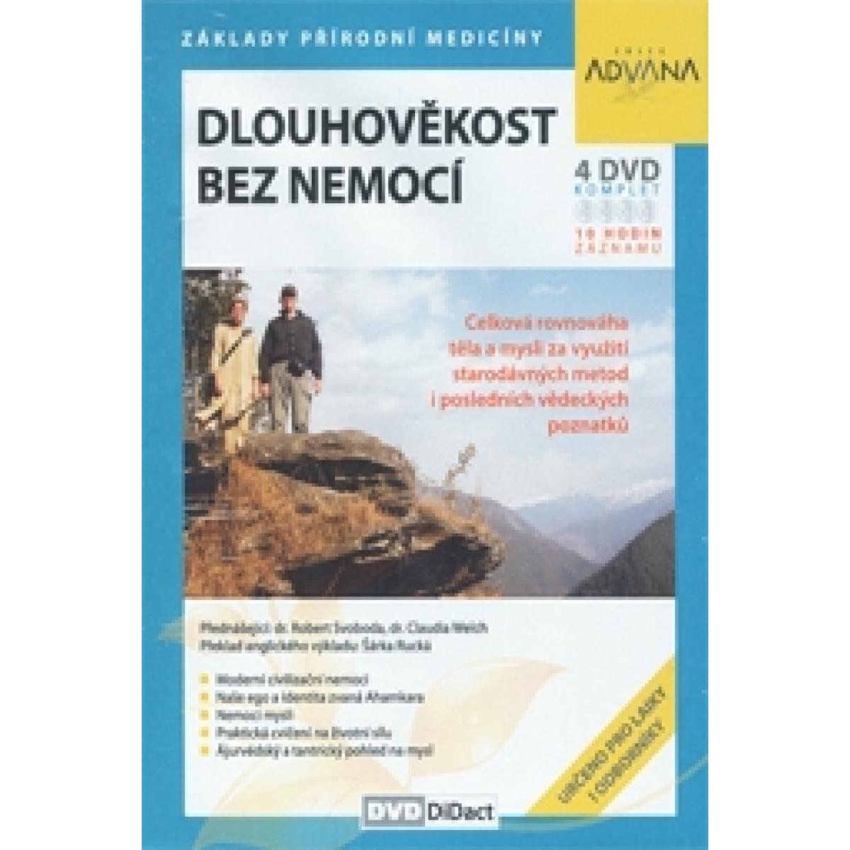 
            Dlouhověkost bez nemocí - dr. Róbert Svoboda, dr. ClaudiaWelch - 4 DVD komplet