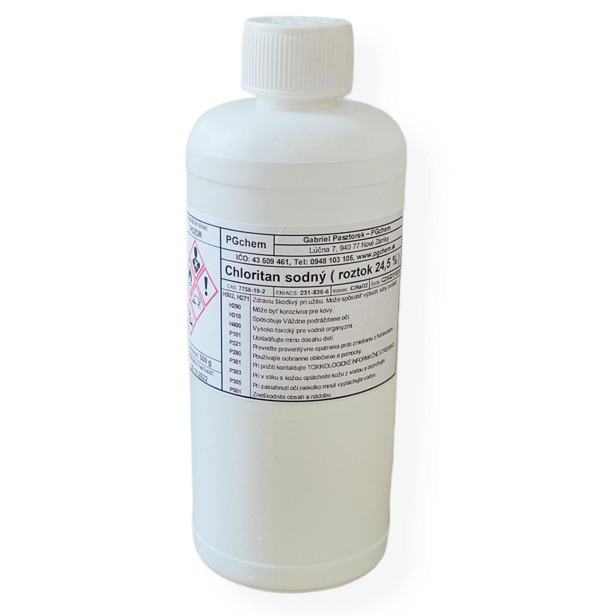 
            Chloritan sodný 24,5% - 500 g